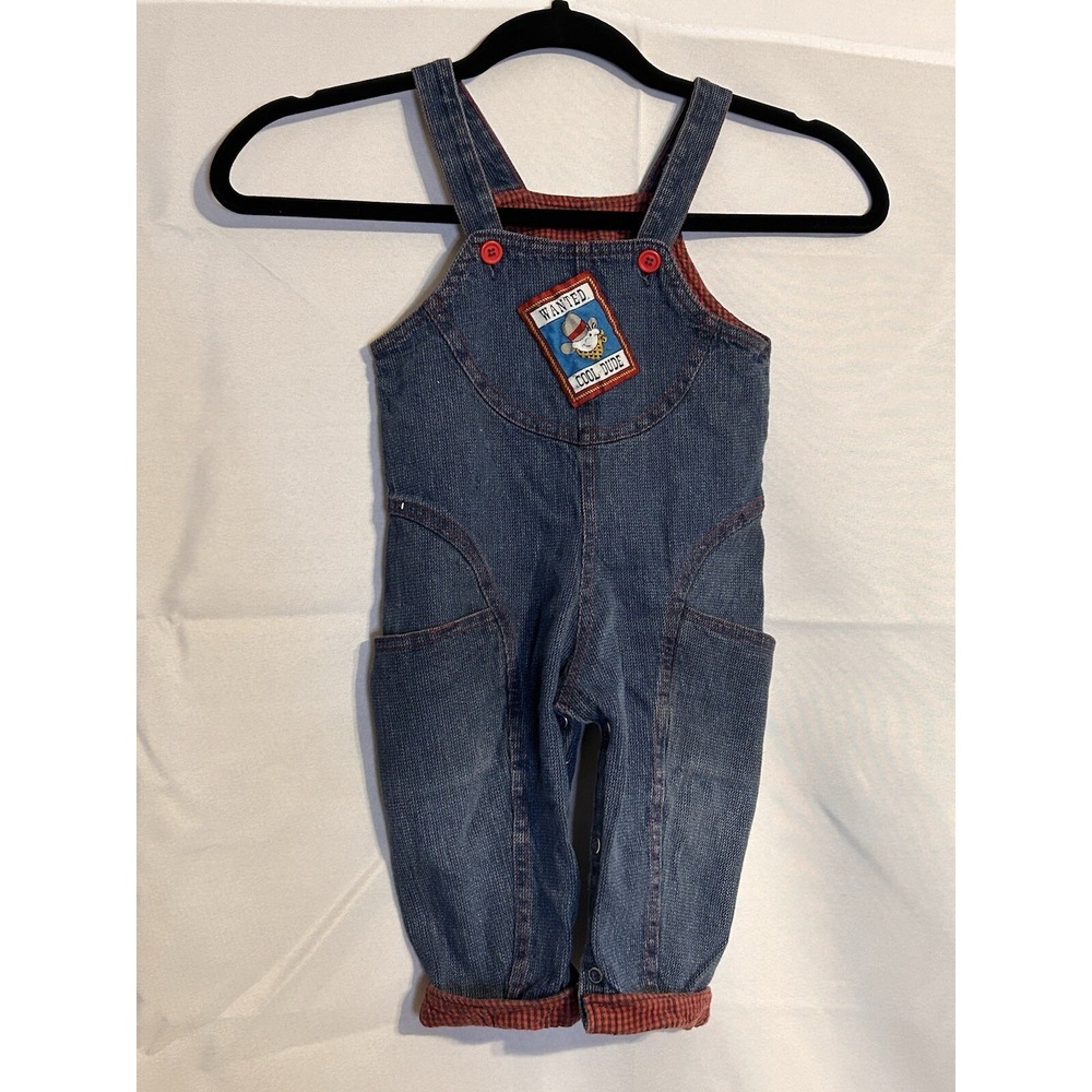 Boys‎ Denim Buster Brown Jean Overalls Vintage Size 18m EUC 90s